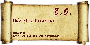 Bódis Orsolya névjegykártya