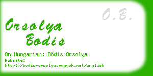 orsolya bodis business card