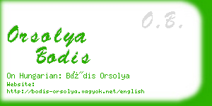 orsolya bodis business card